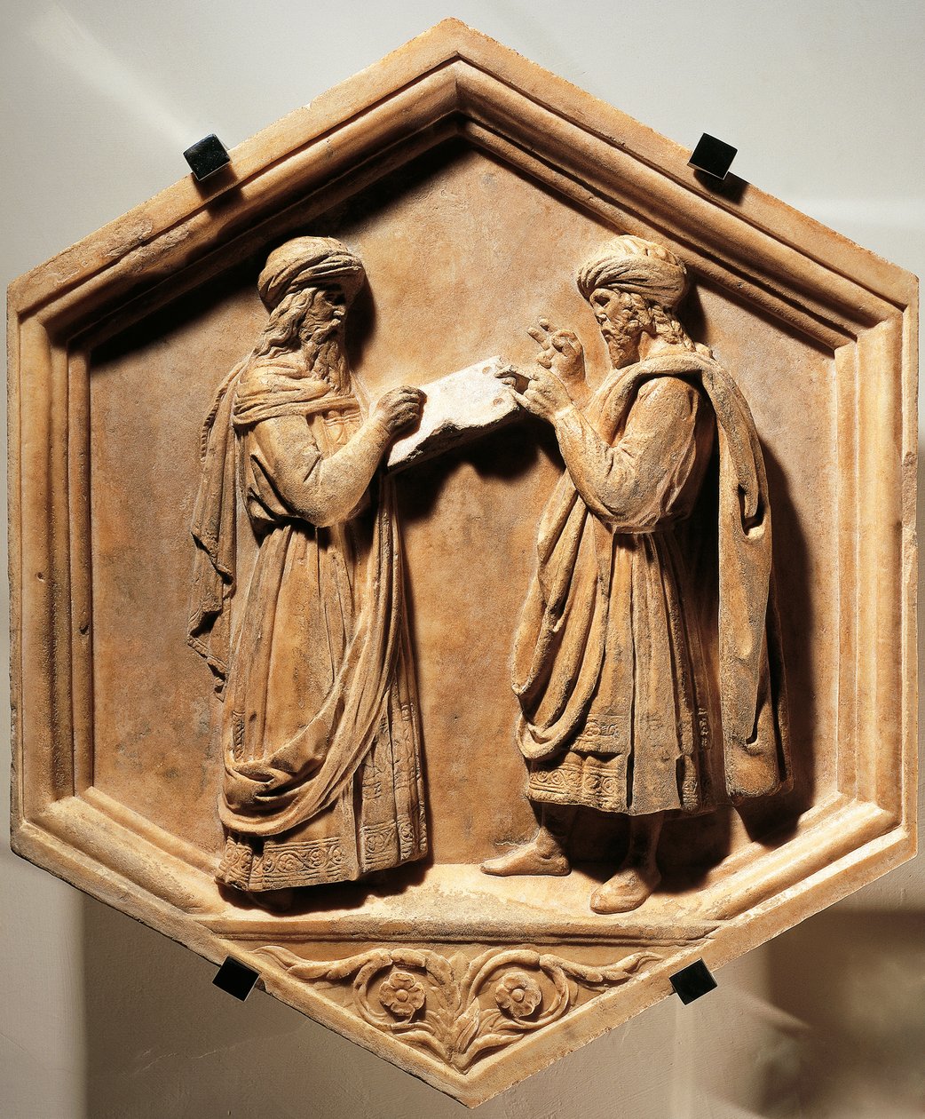 Pythagoras und Euklid von Luca Della Robbia