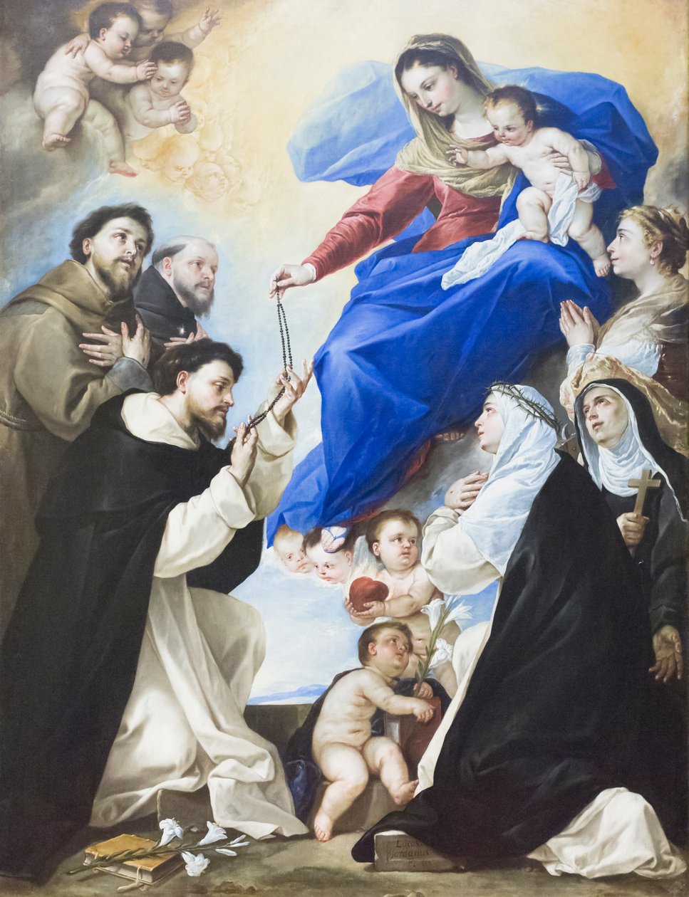 Madonna des Rosenkranzes von Luca Giordano