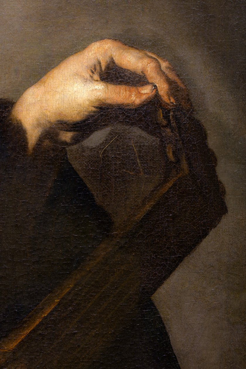Musiker, der seine Laute stimmt (Detail) von Luca Giordano