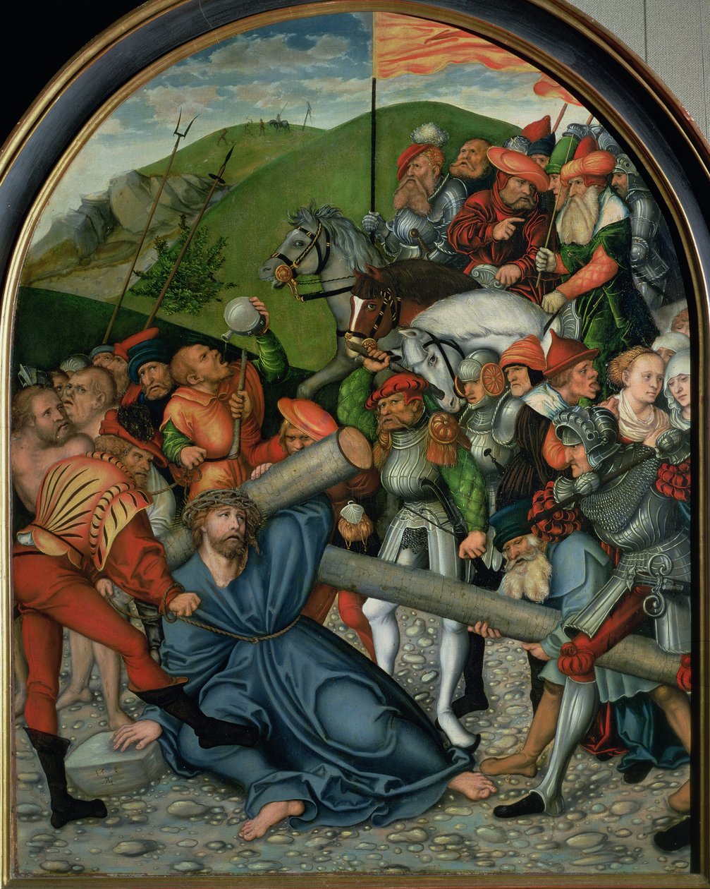 Christus trägt das Kreuz, 1538 (Tafel) von Lucas Cranach the Elder