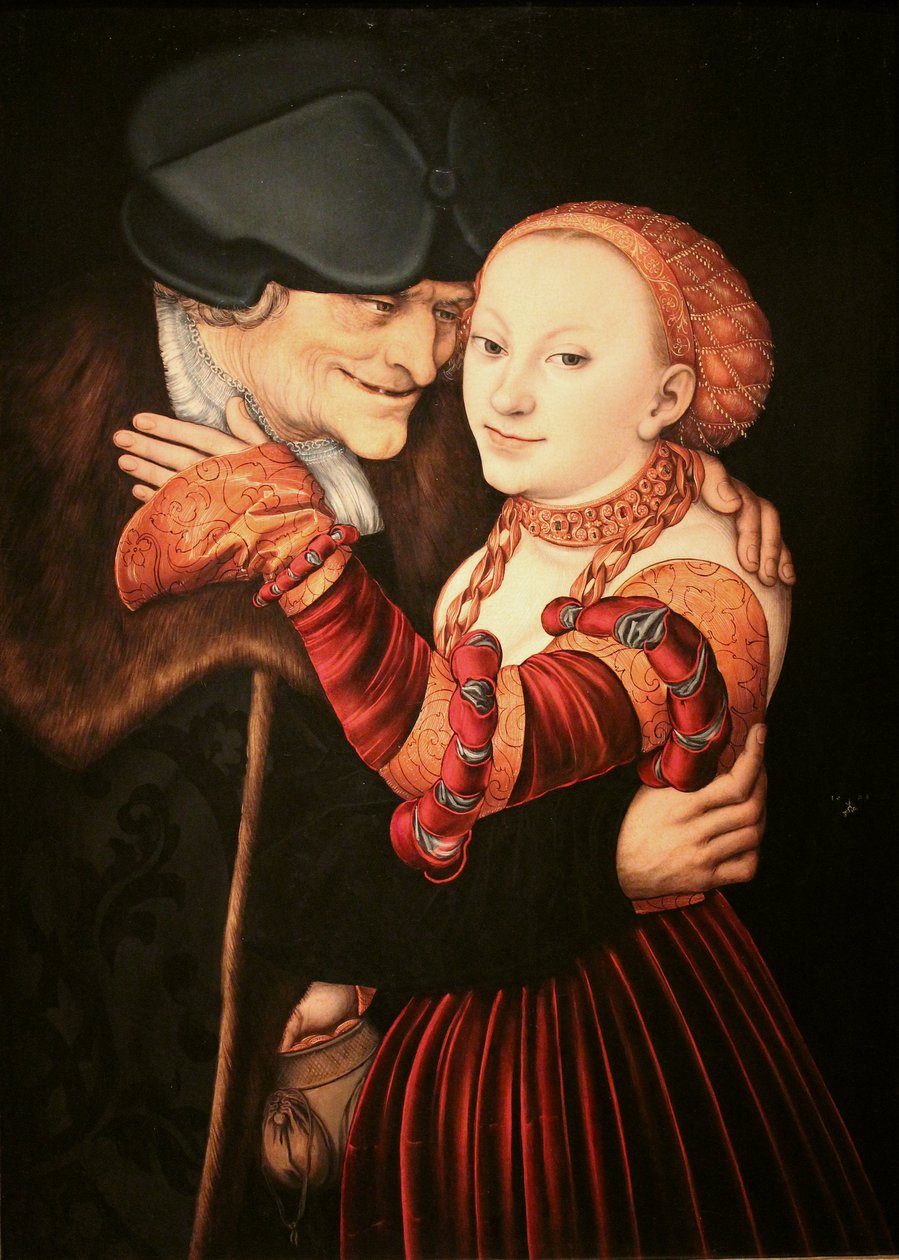 Der verliebte Alte von Lucas Cranach the Elder