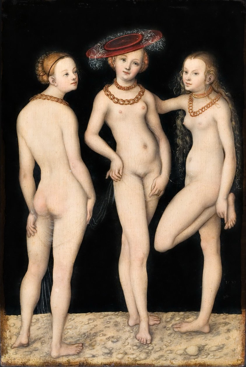 Drei Grazien von Lucas Cranach the Elder