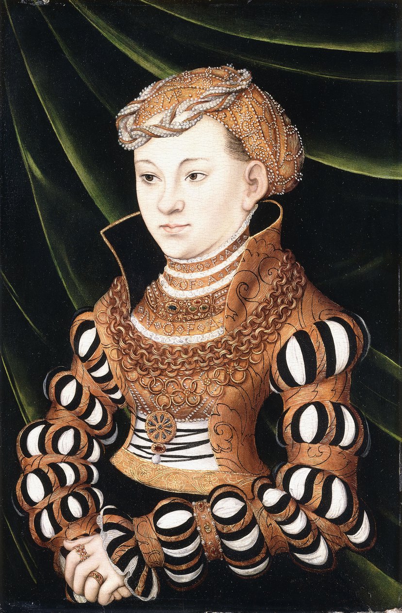 Porträt von Prinzessin Margaret von Sachsen von Lucas Cranach