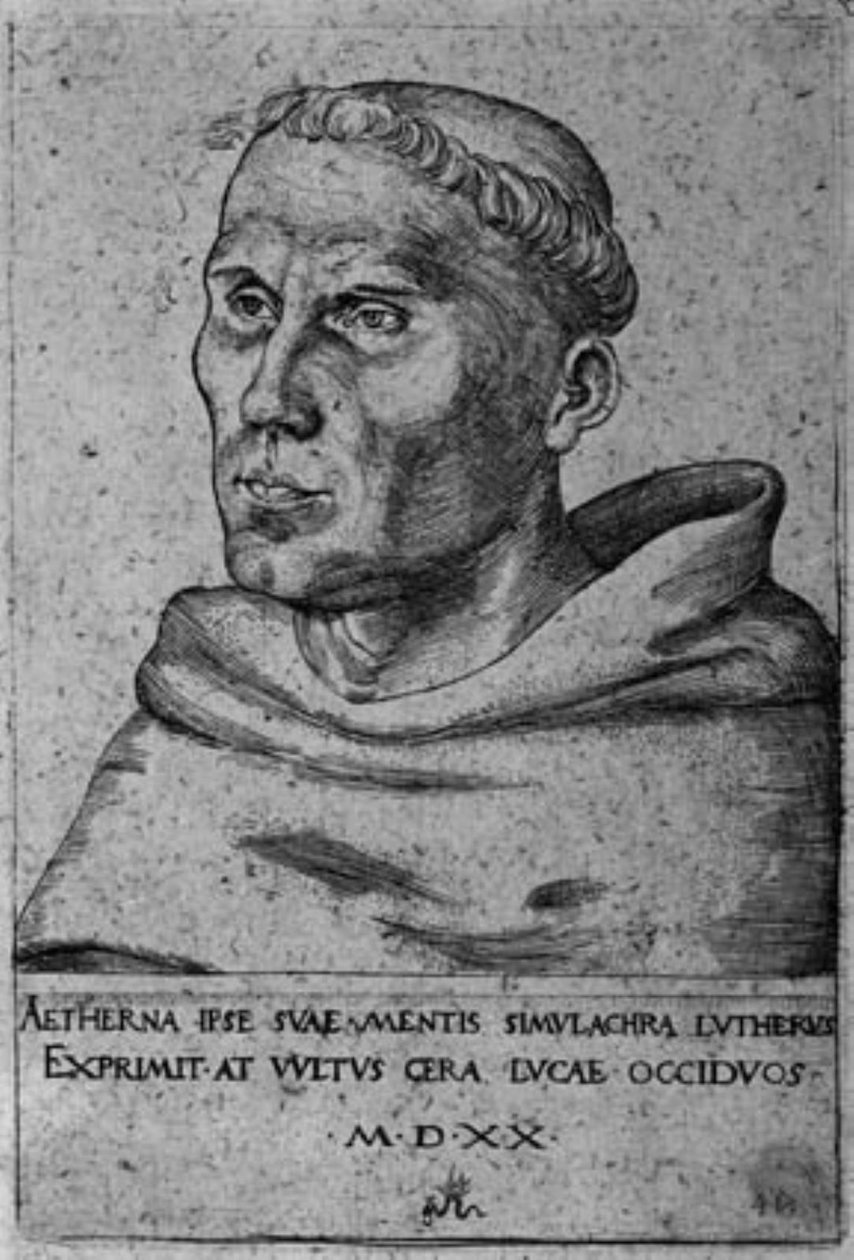 Martin Luther als Augustinermönch von Lucas Cranach d.Æ.