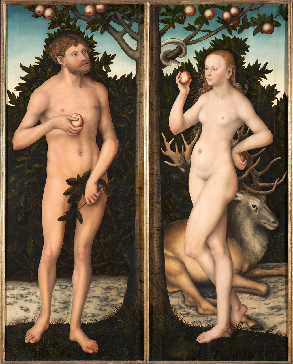 Adam und Eva von Lucas Cranach the Elder