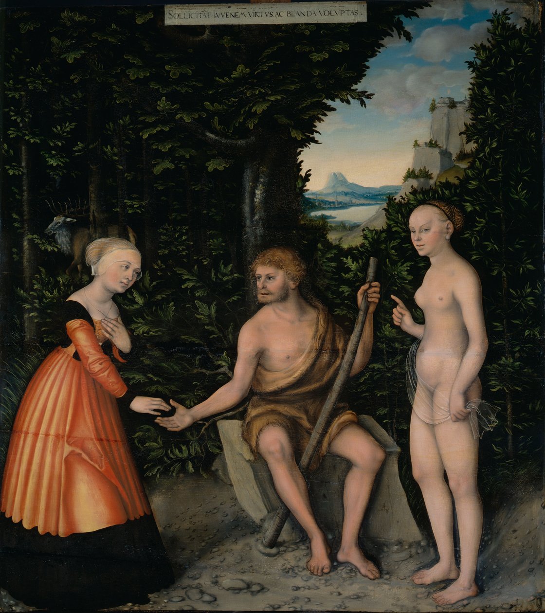 Die Wahl des Herkules von Lucas Cranach the Elder