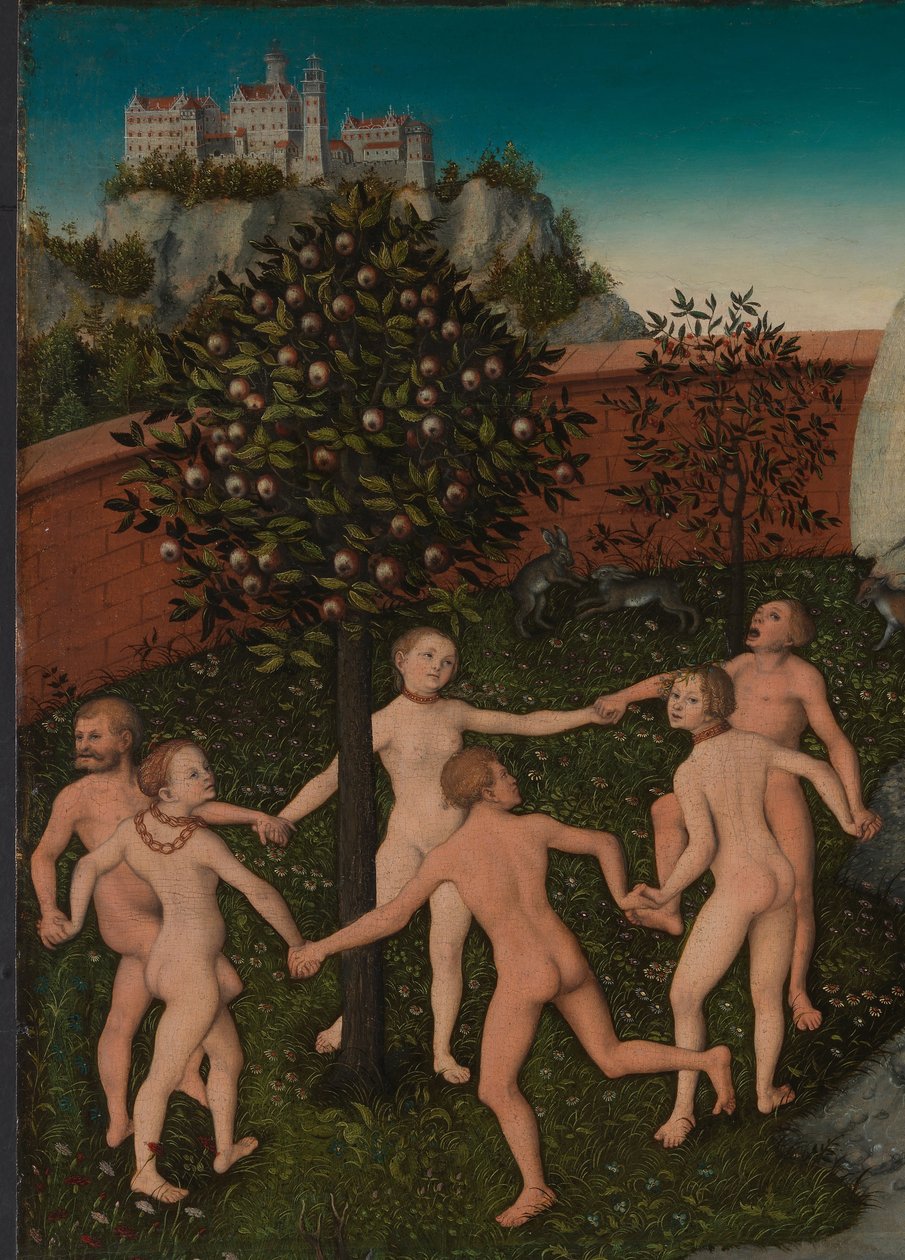 Das Goldene Zeitalter (Detail) von Lucas Cranach the Elder