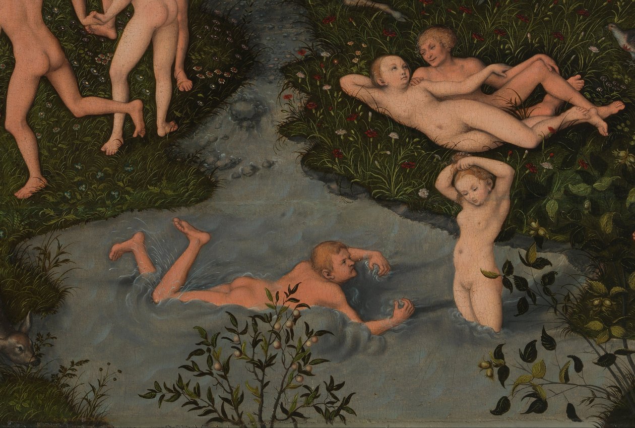 Das Goldene Zeitalter (Detail) von Lucas Cranach the Elder
