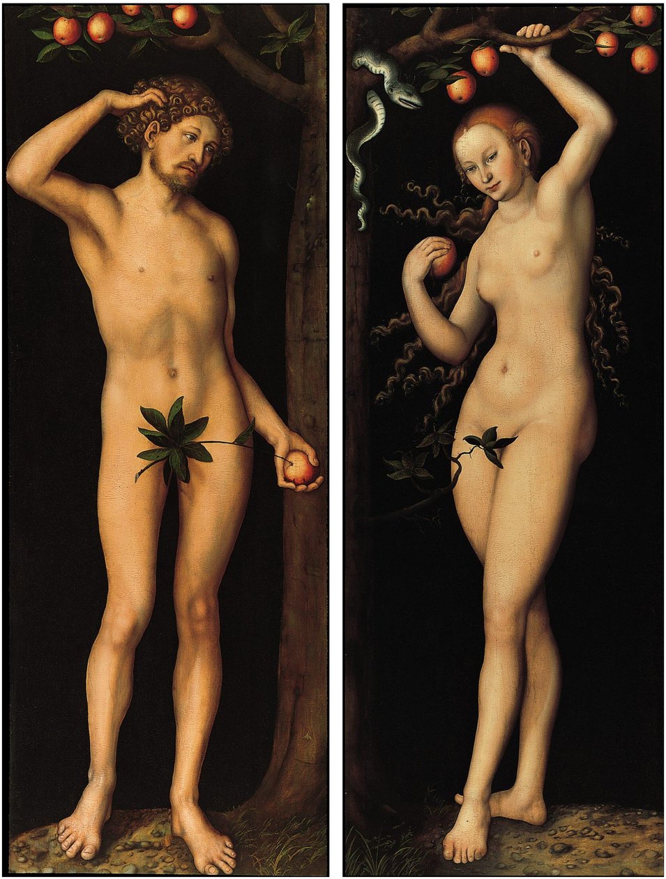 Adam und Eva von Lucas Cranach the Elder