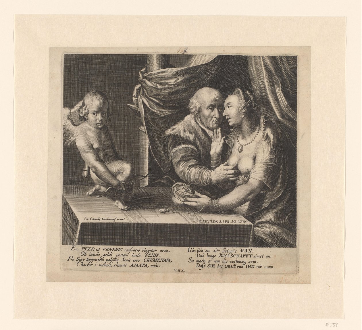 Ungleiches Liebespaar mit Cupido von Lucas Kilian