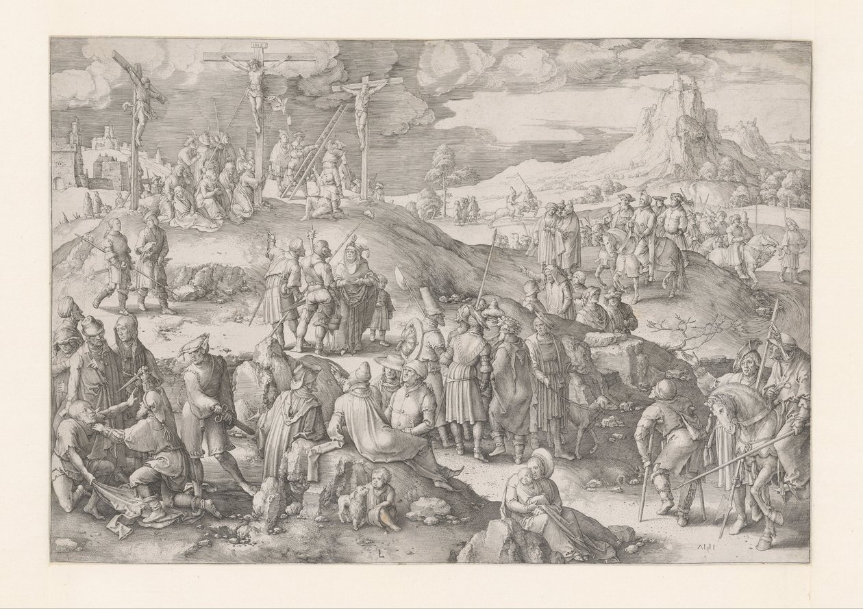Der Berg von Golgatha von Lucas van Leyden