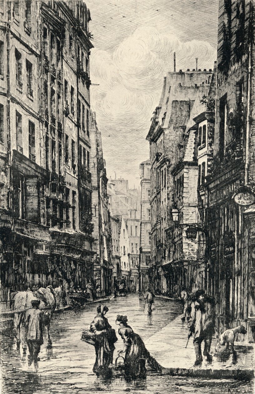 Rue Galande, 1915 von Lucien Gautier