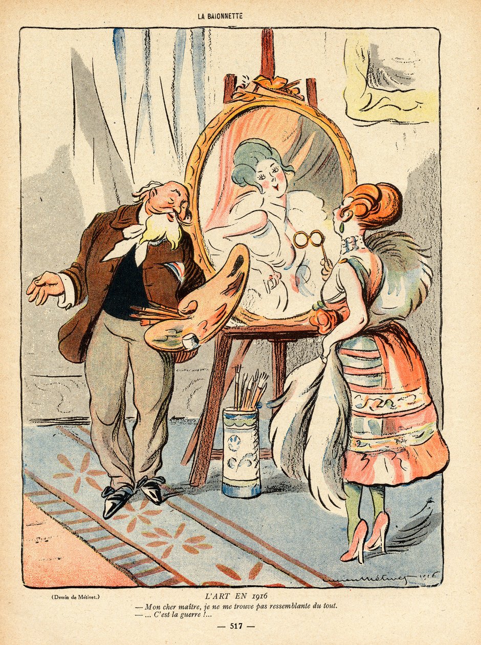La Baionnette, Satirisch in Farben von Lucien Metivet