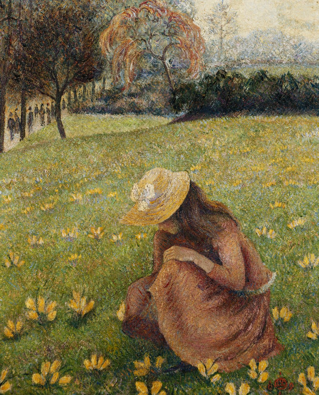 Krokusse; Les Crocus von Lucien Pissarro