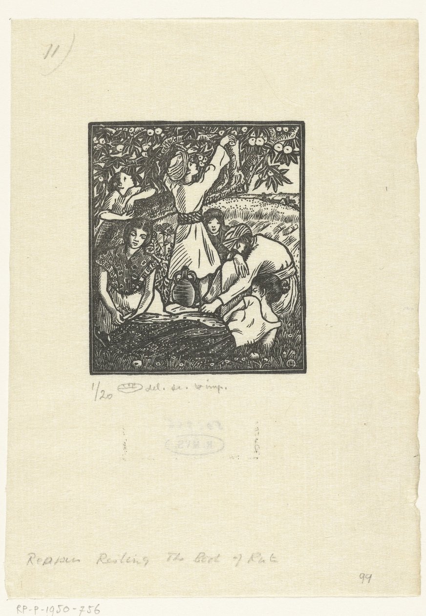 Ruhende Ährenleser von Lucien Pissarro