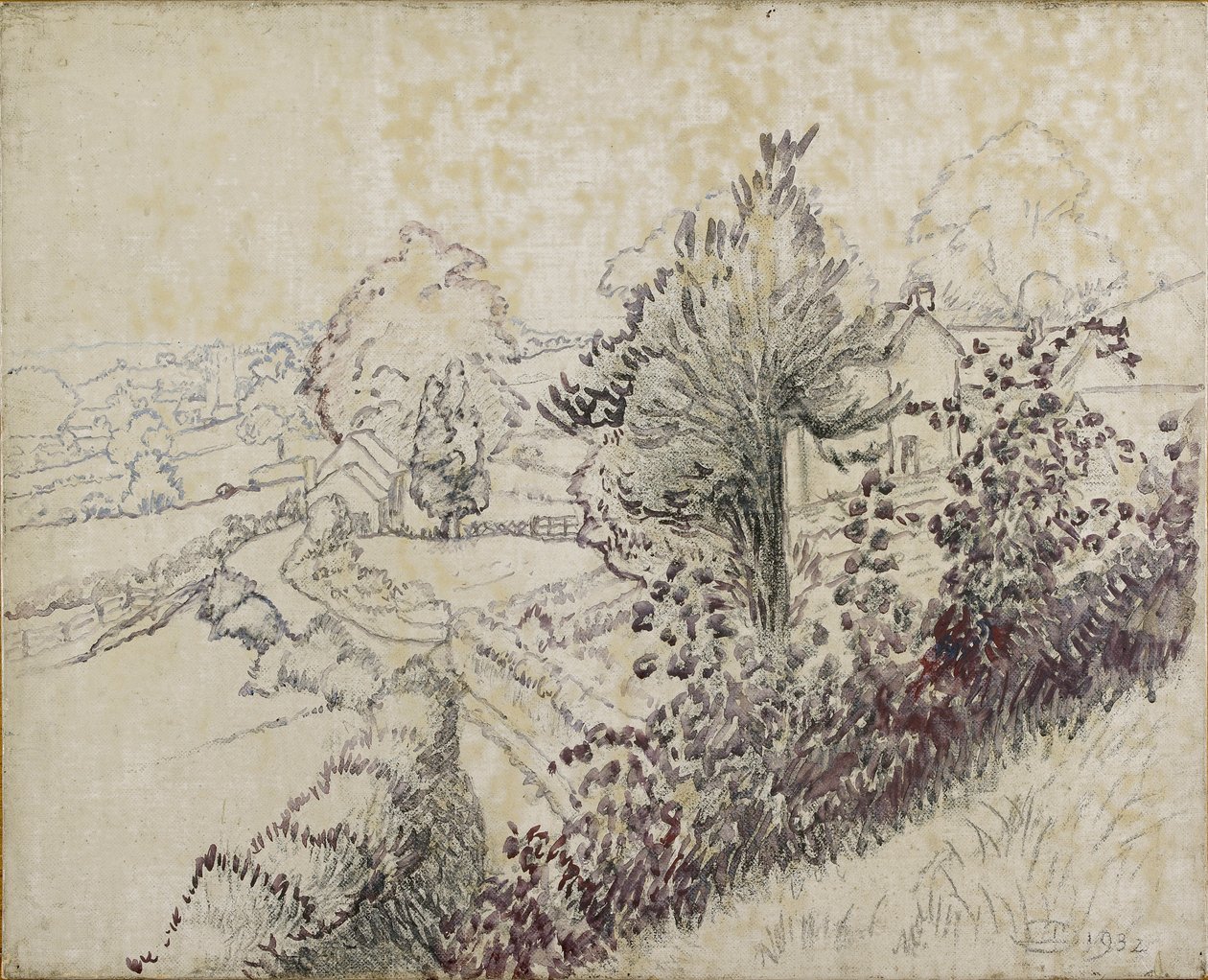 Ansicht von Leintwardine, 1932 von Lucien Pissarro