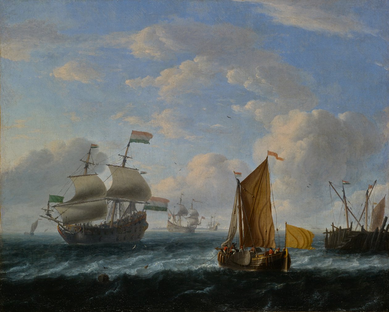 Niederländische Kriegsschiffe von Ludolf Backhuysen