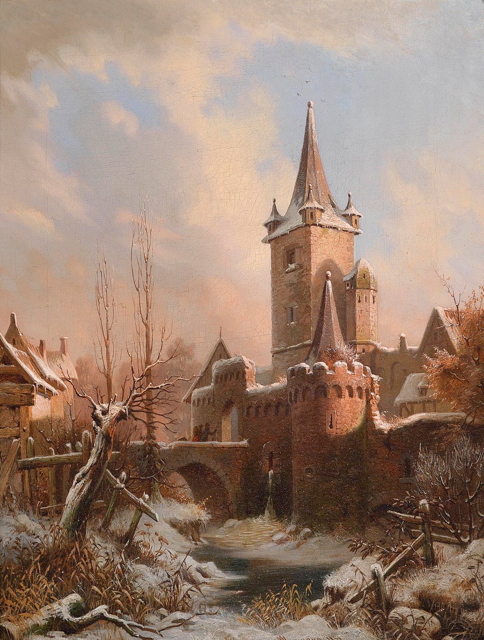 Carl Ludwig Ferdinand Messmann Schlosslandschaft im Winter von Ludvig Messmann
