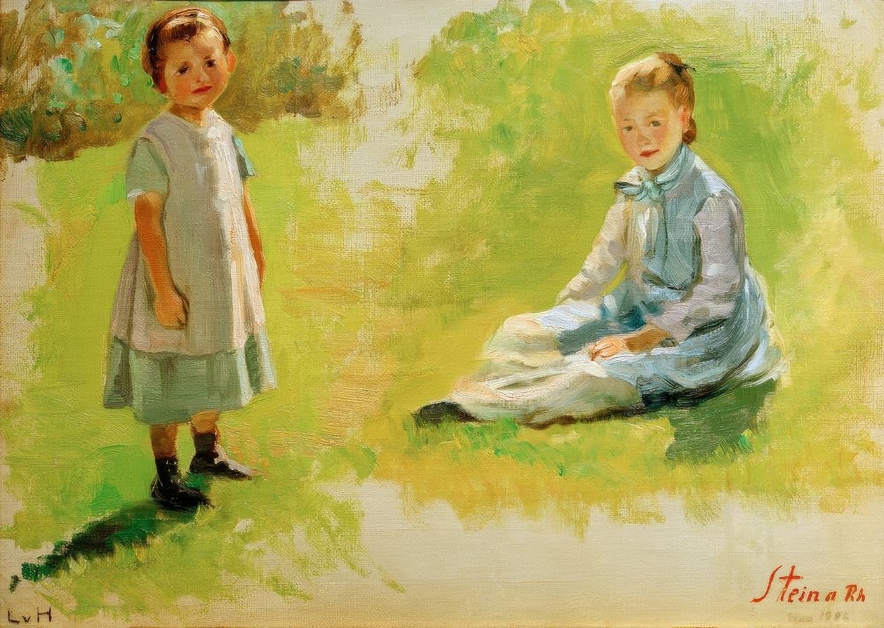 Kinderdoppelstudie von Ludwig von Hofmann