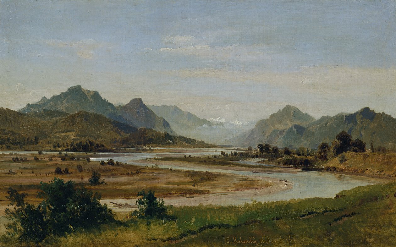 Das Inntal südlich von Rosenheim von Ludwig Halauska