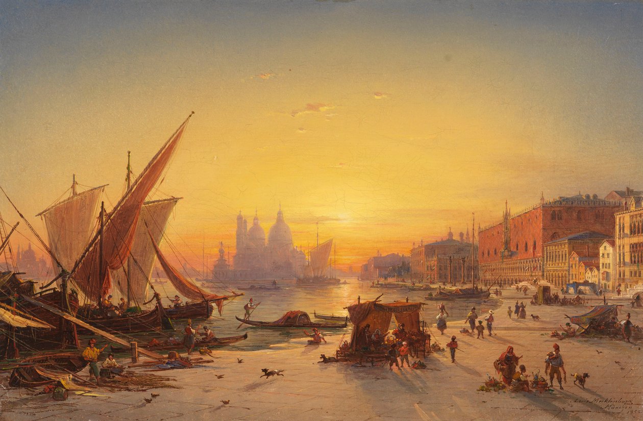 Venedig im Abendlicht von Ludwig Mecklenburg