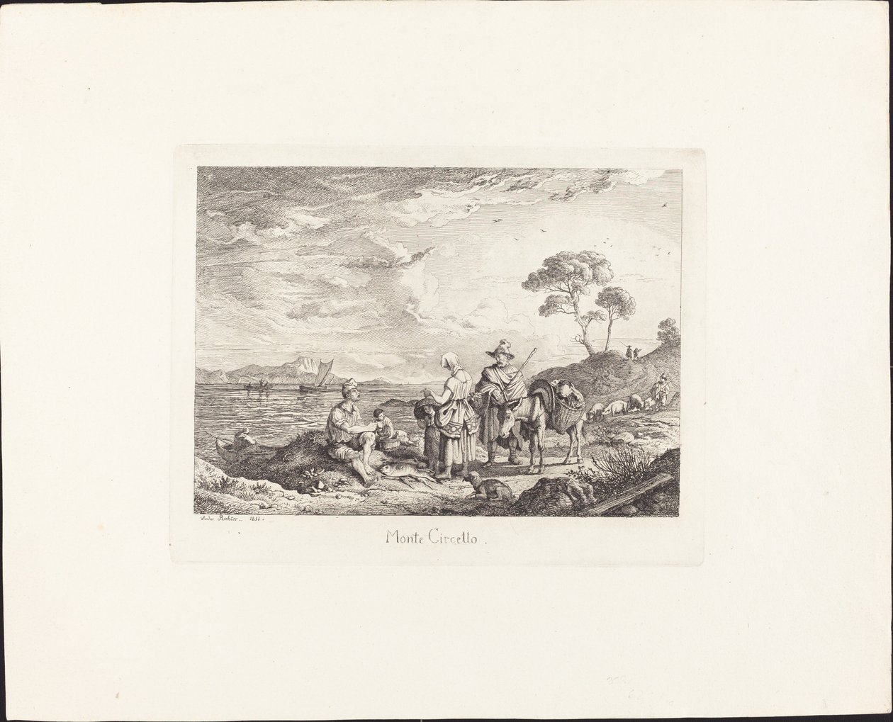 Monte Circello von Ludwig Richter