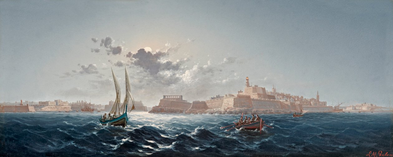St. Elmo, Valletta, Malta - Mondlicht von Luigi Maria Galea