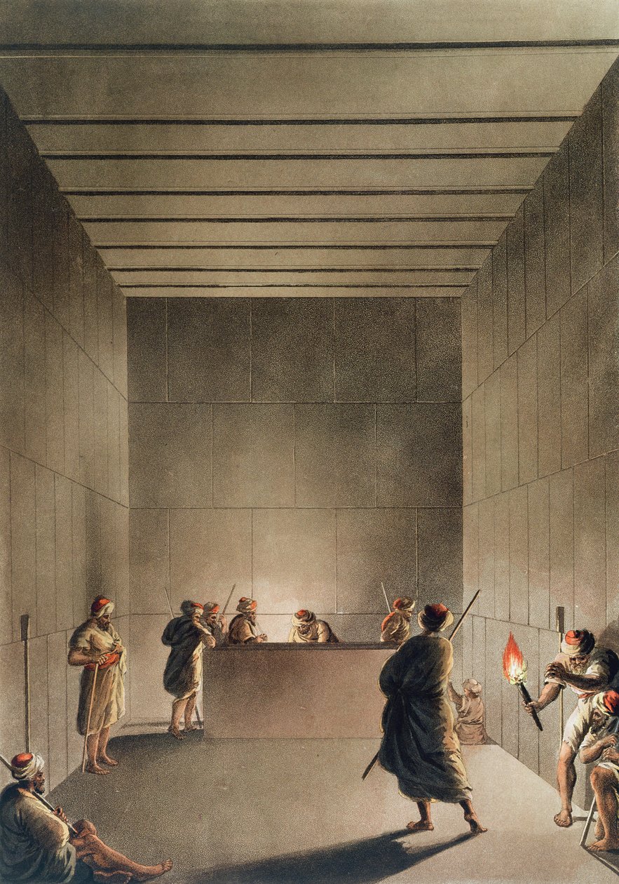 Kammer und Sarkophag in der Großen Pyramide von Gizeh, Tafel 6 aus 