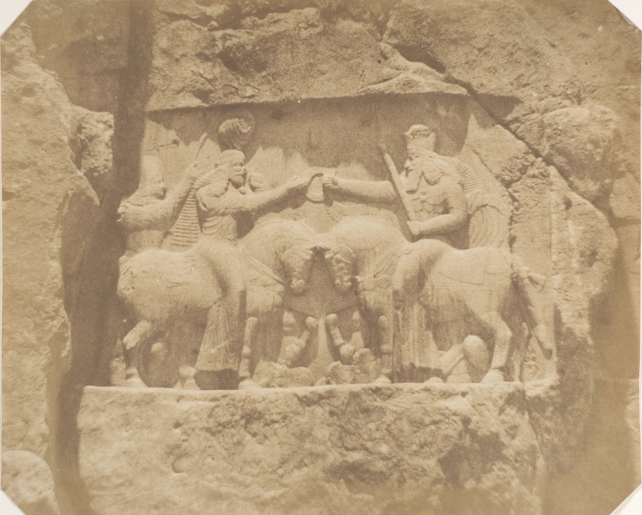 Basrelief in Nakshi Rustam, 1858 von Luigi Pesce
