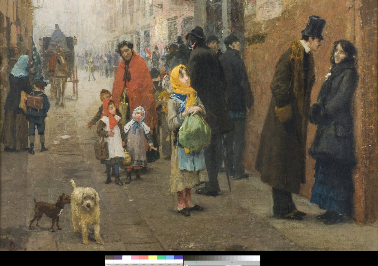 Eine Straße in Mailand von Luigi Rossi
