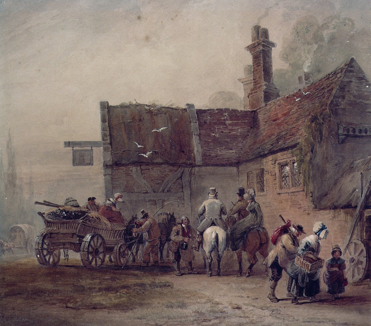 Ein Gasthaus am Wegesrand von Luke Clennell