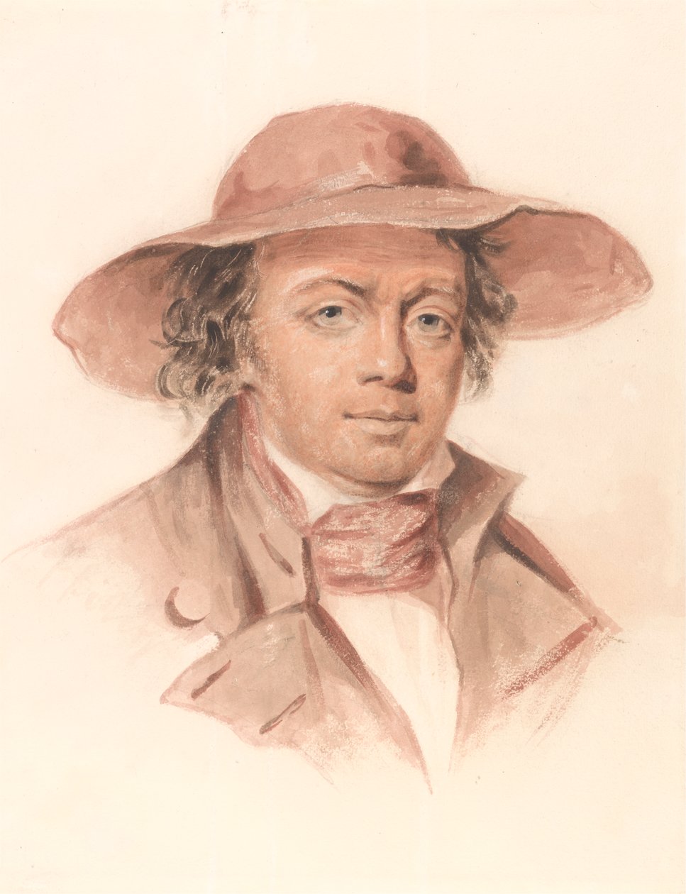 Mann mit Hut mit Krempe von Luke Clennell
