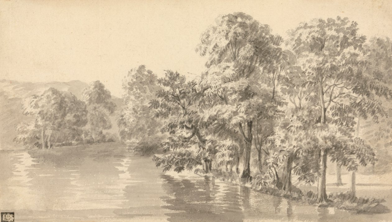 Bäume an einem See von Luke Sullivan
