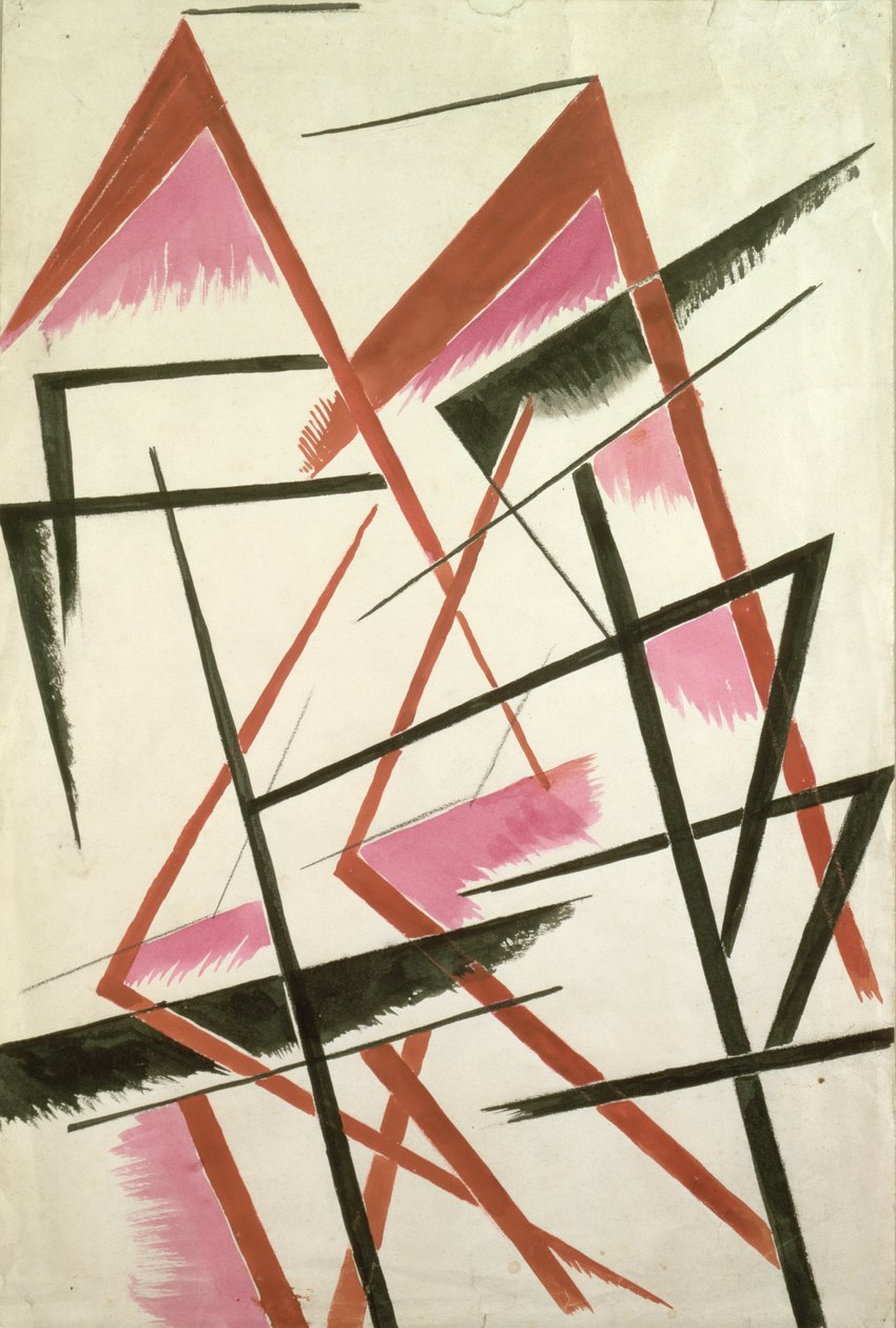 Lineare Konstruktion, ca. 1921 von Lyubov Sergeevna Popova