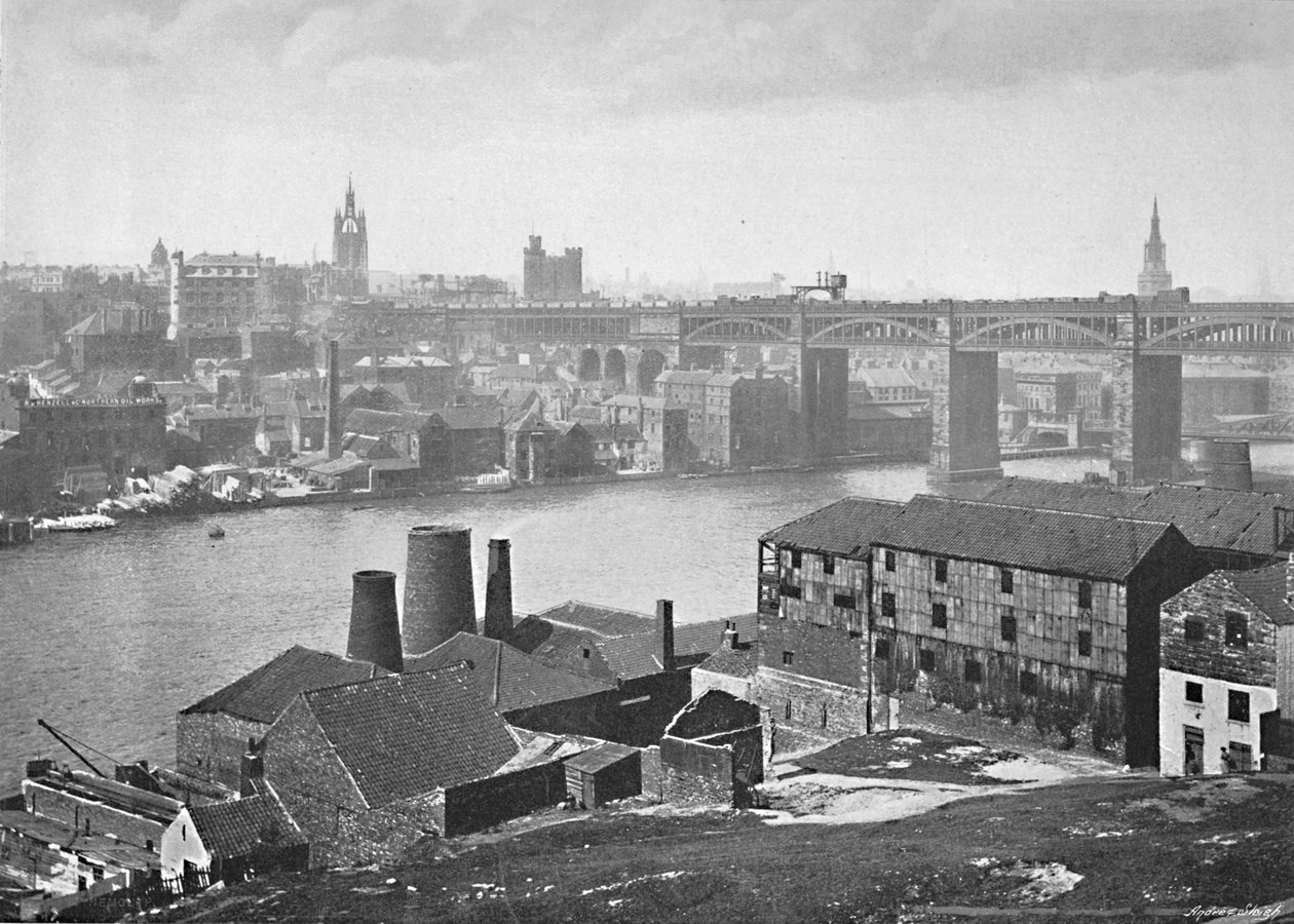 Newcastle-on-Tyne, von den Rabbit Banks, ca. 1896 von M. Aunty