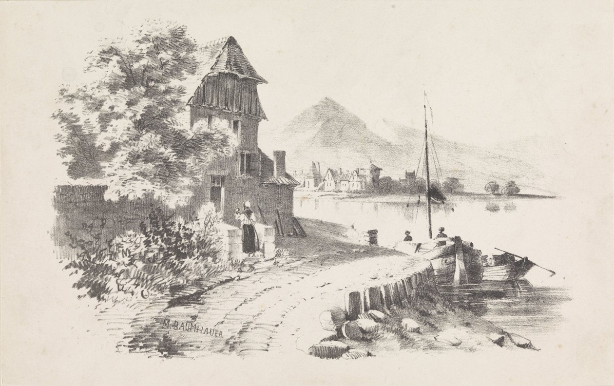 Landweg entlang eines Sees von M. Baumhauer
