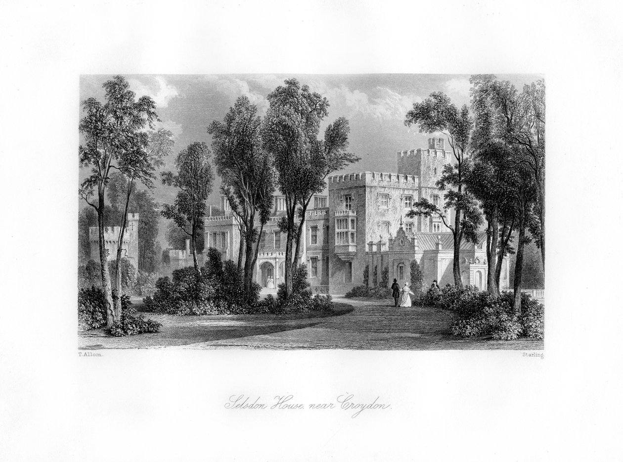 Selsdon House bei Croydon, 19. Jahrhundert von M. J. Starling
