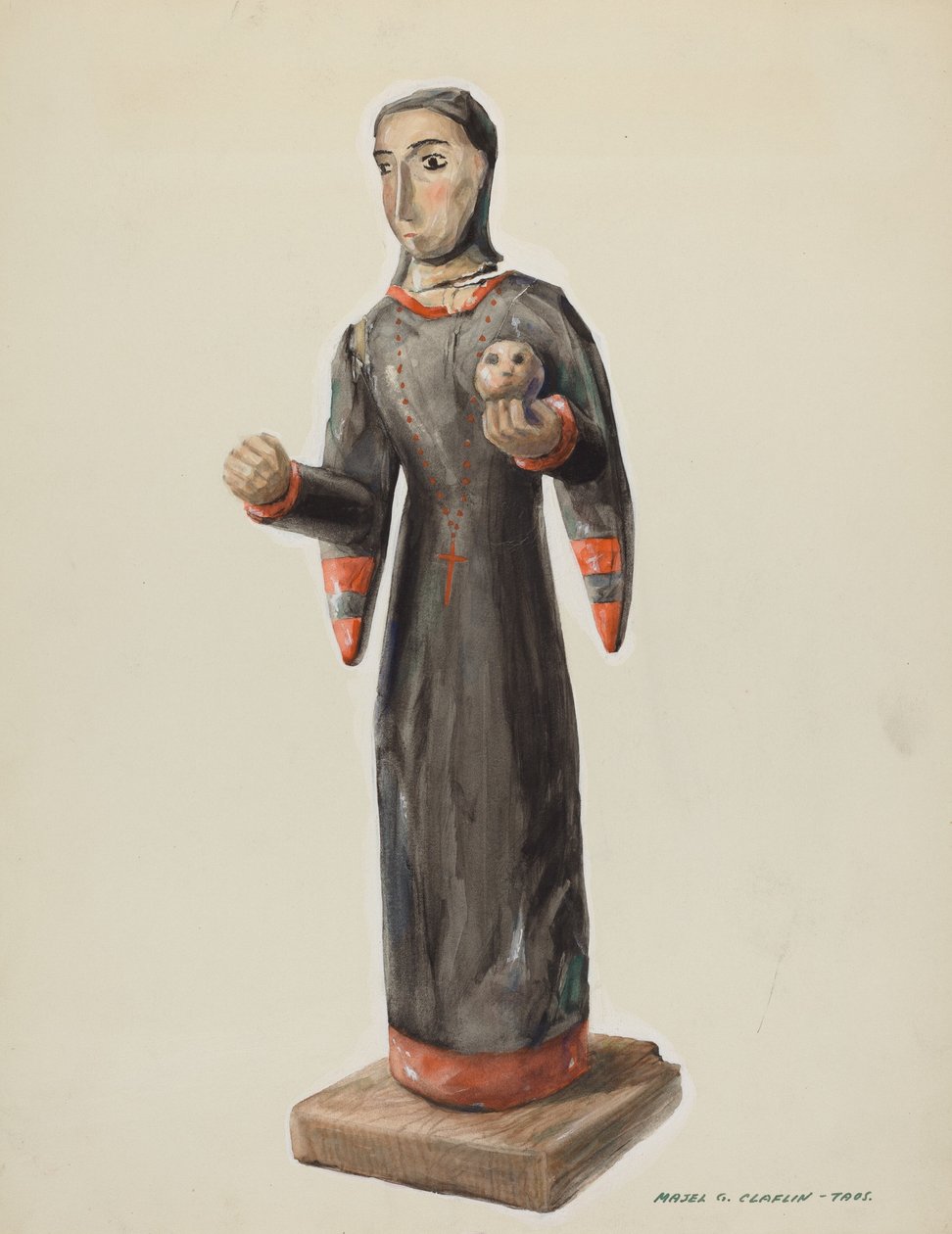 Santa Rita - Bulto, ca. 1938 von Majel G. Claflin