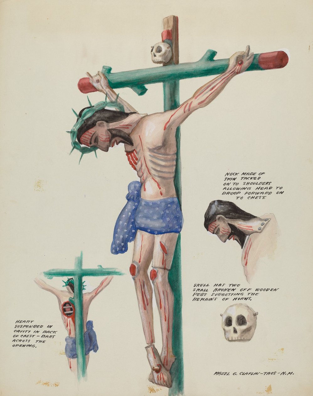 Holzgemalter Christo von Majel G. Claflin