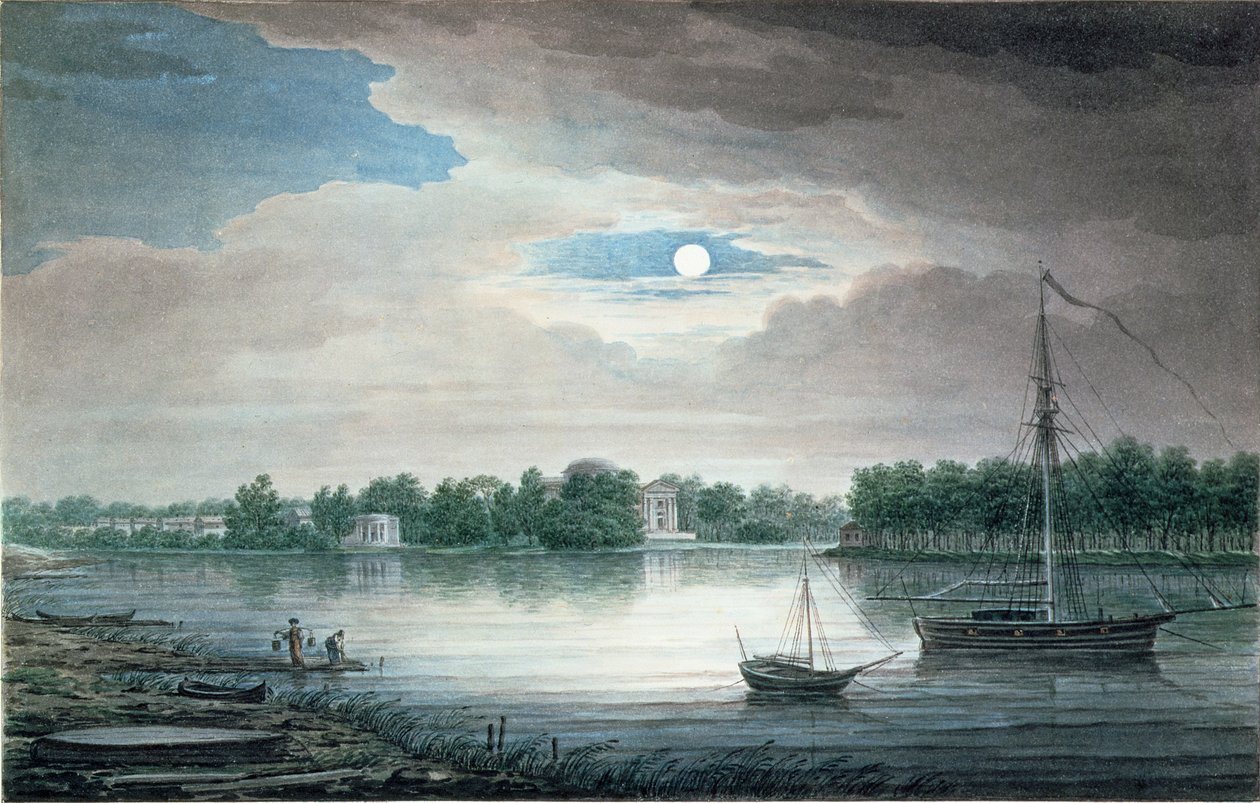 Jelagin-Insel, St. Petersburg, bei Nacht von Maksim Nikiforovich Vorobiev
