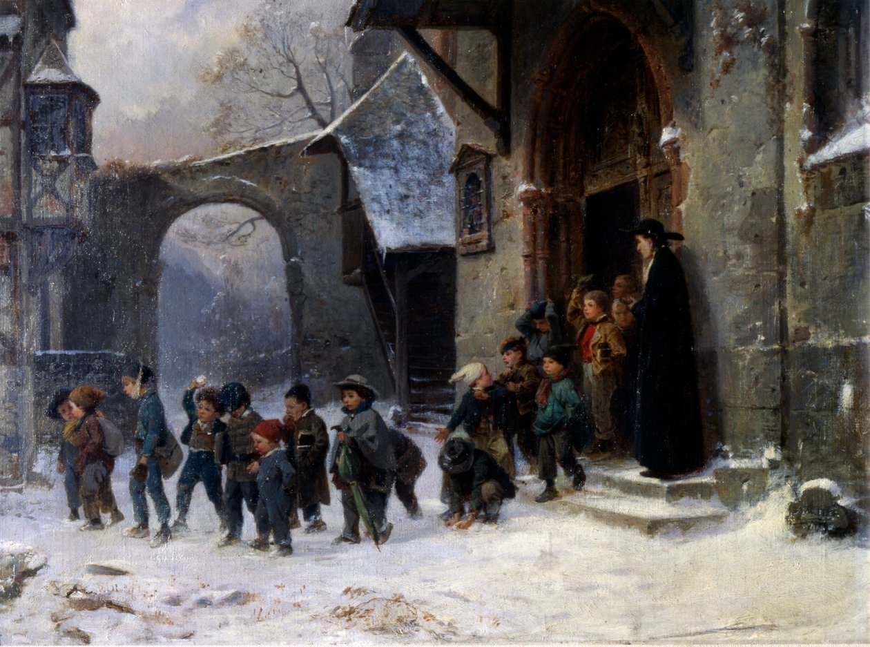 Kinder verlassen die Schule von Marc Louis Benjamin Vautier