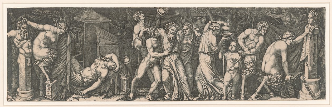 Bacchanal, ca. 1510-1511 von Marcantonio Raimondi