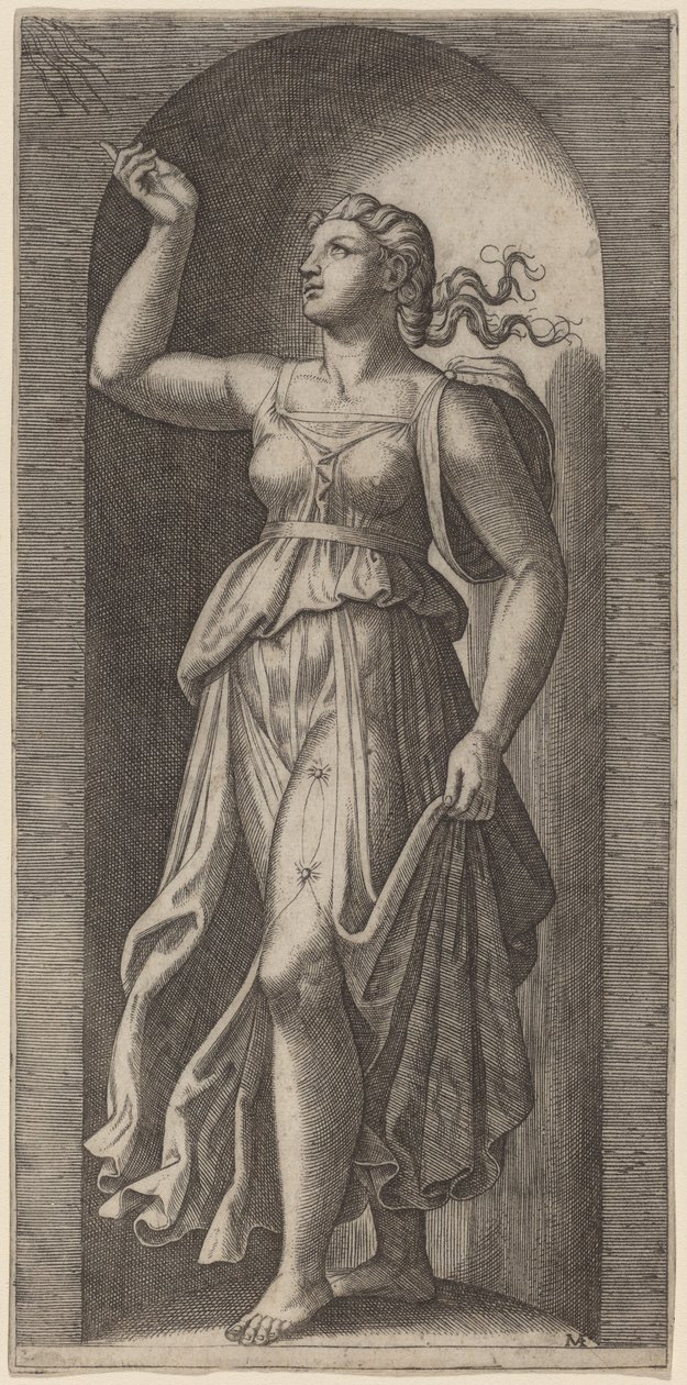 Glaube von Marcantonio Raimondi after Raphael