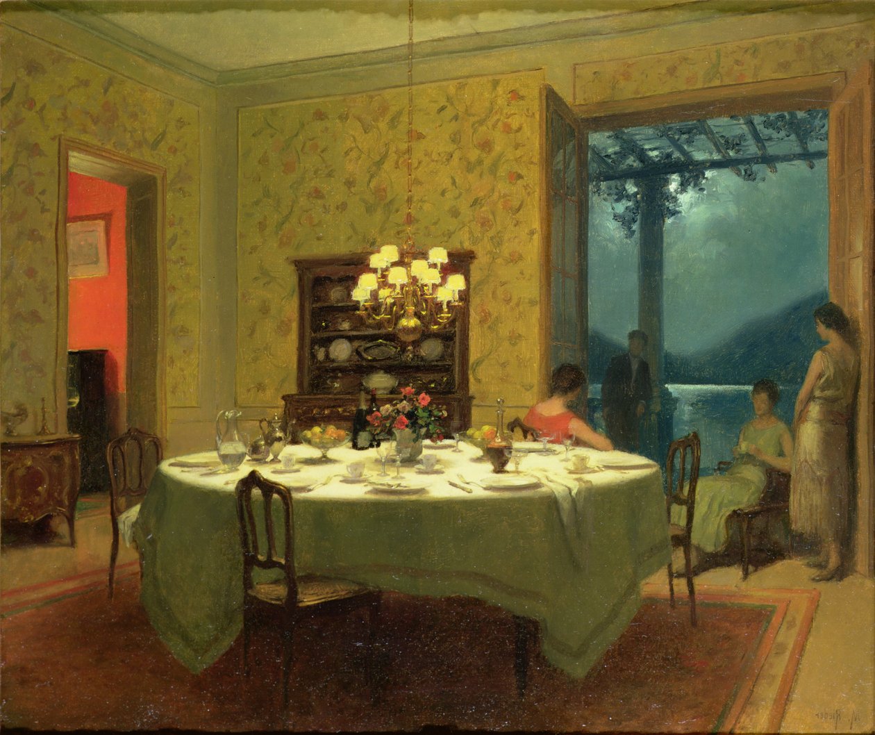 Innenraum mit Teetisch von Marcel Rieder