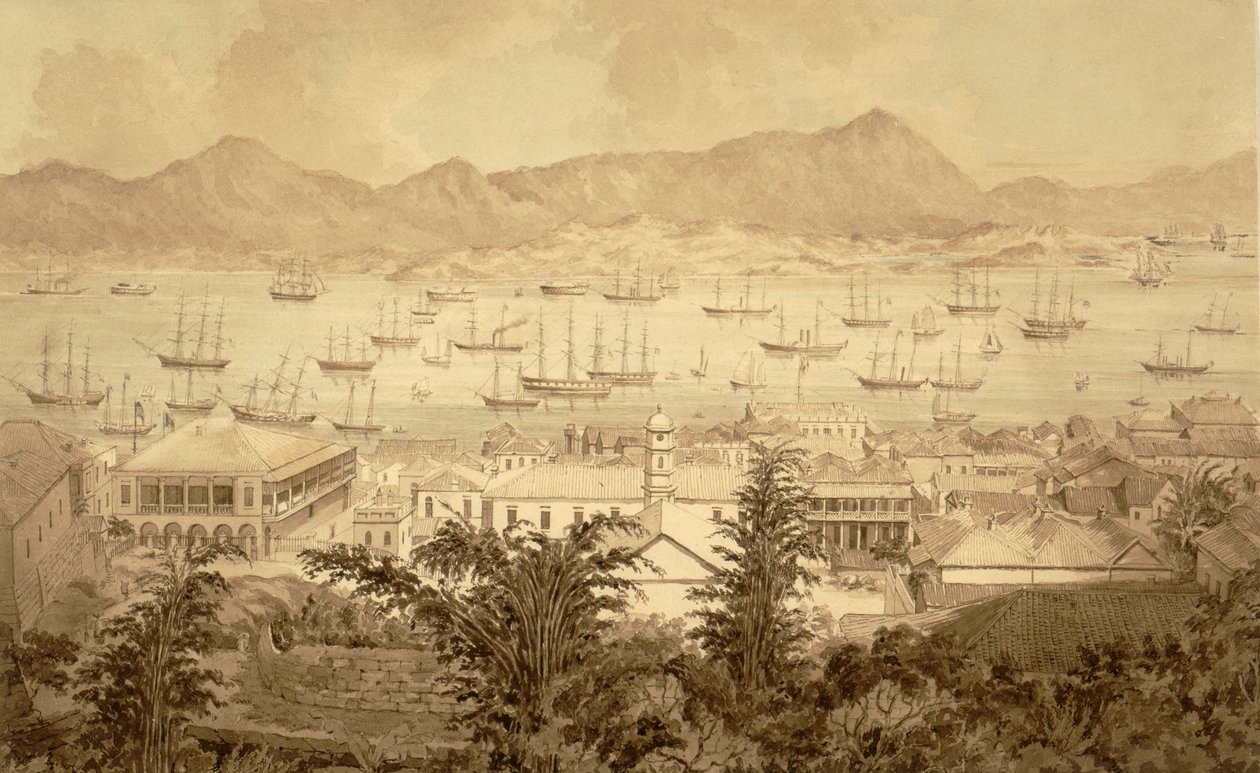 Hongkonger Hafen, 1860-70 von Marciano Antonio Baptista