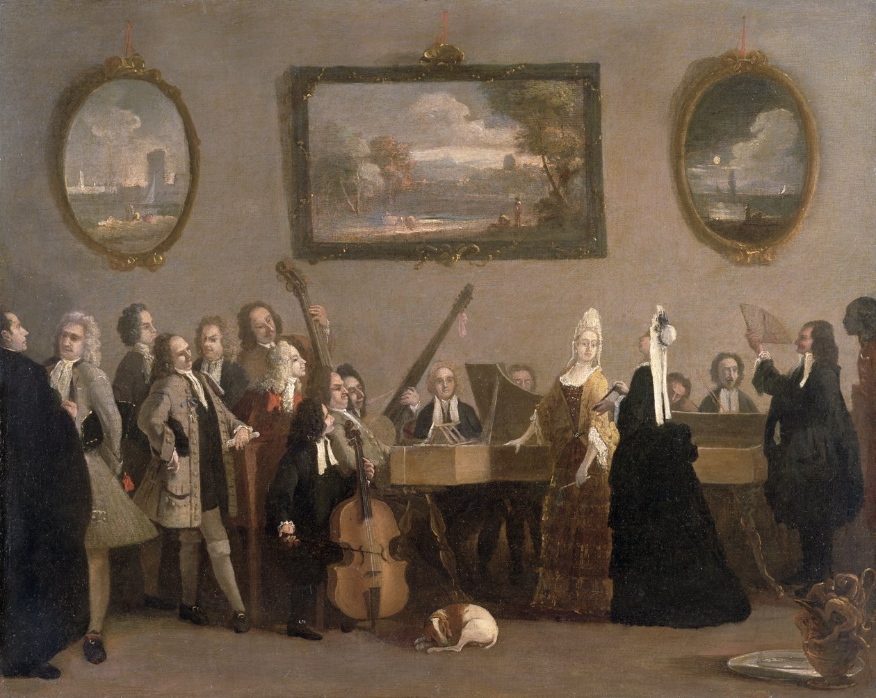 Probe einer Oper, um 1709 von Marco Ricci