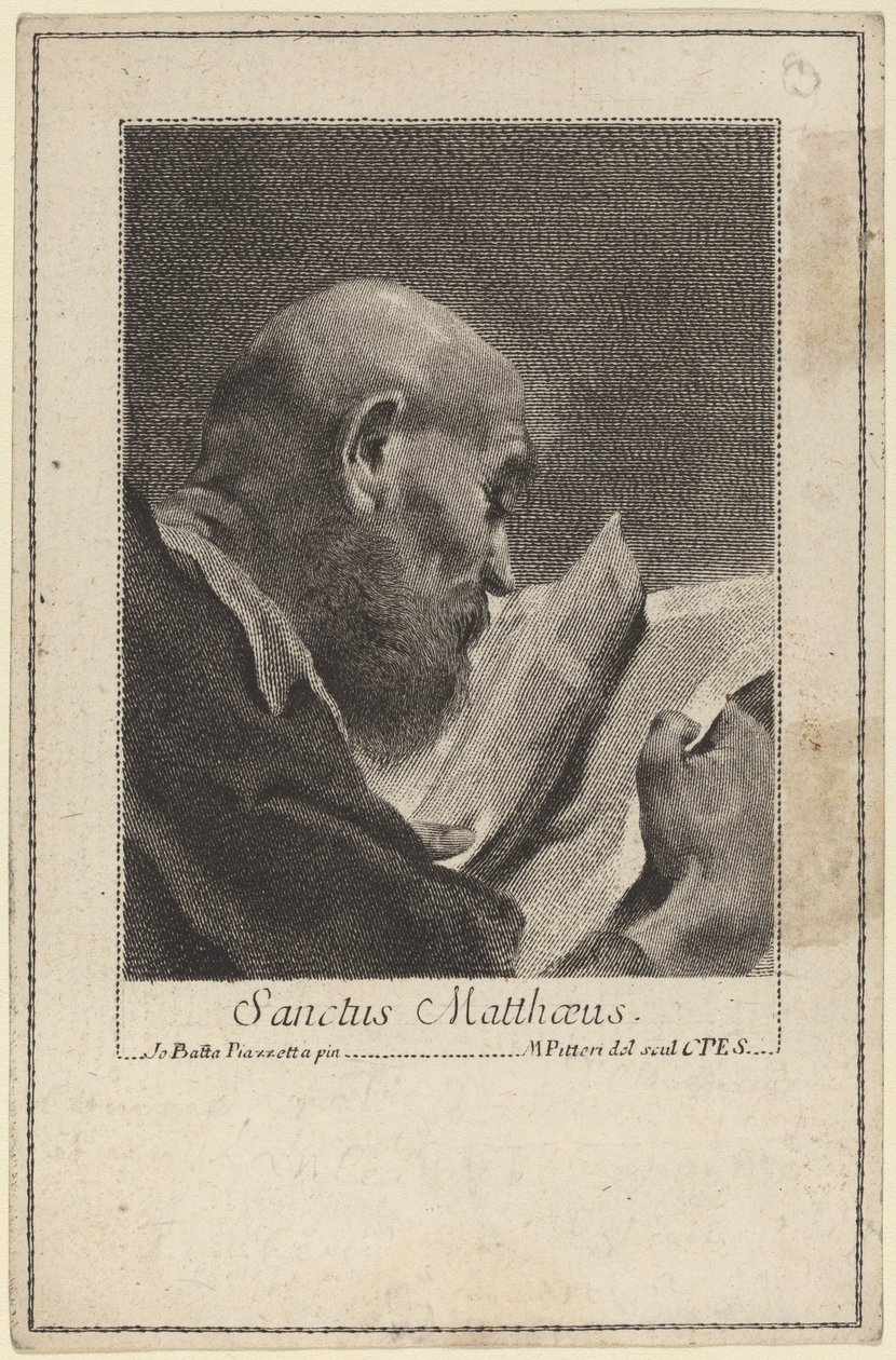 Sanctus Matteaus von Marco Alvise Pitteri after Giovanni Battista Piazzetta