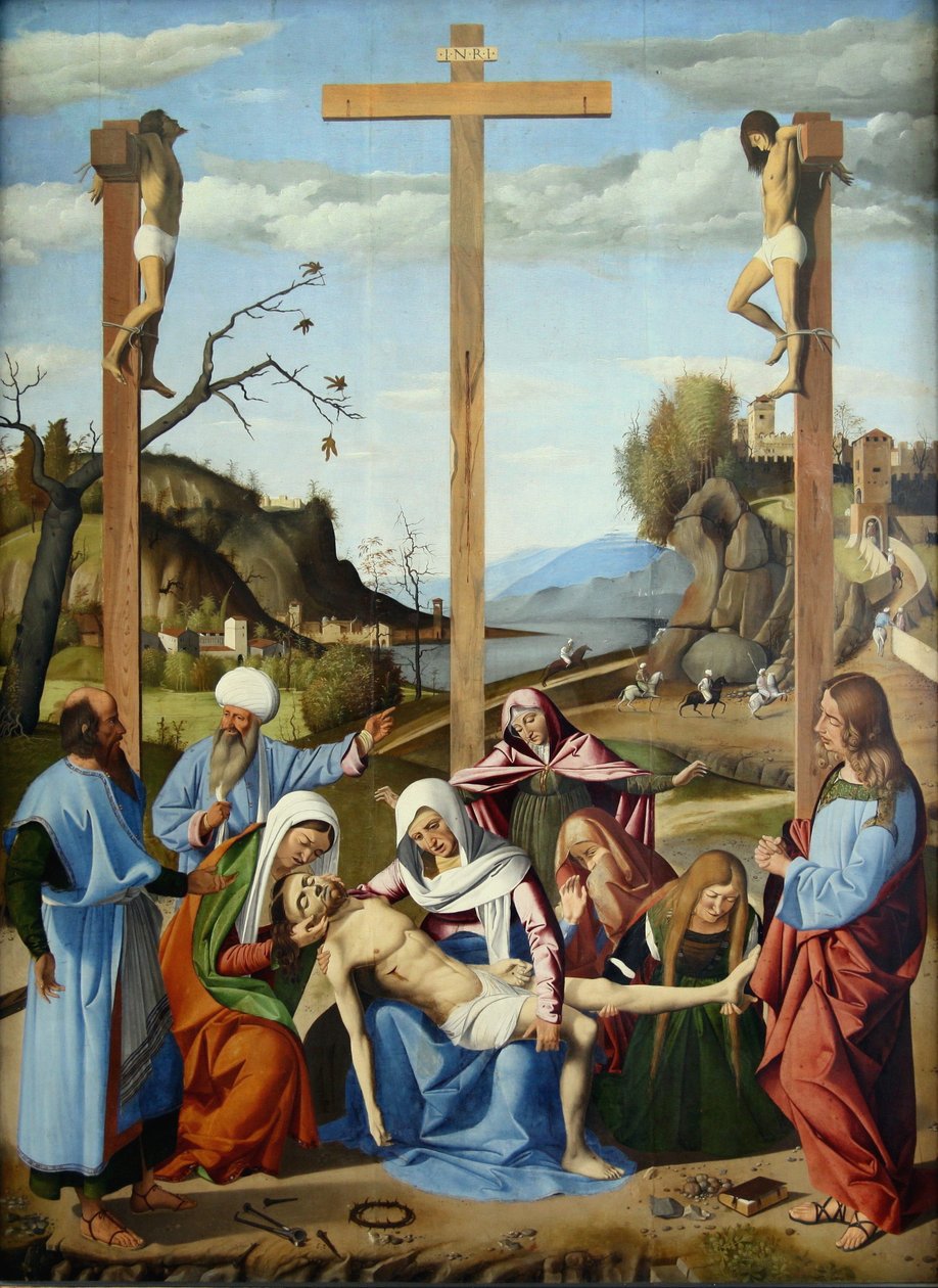 Die Klage über den toten Christus von Marco Basaiti