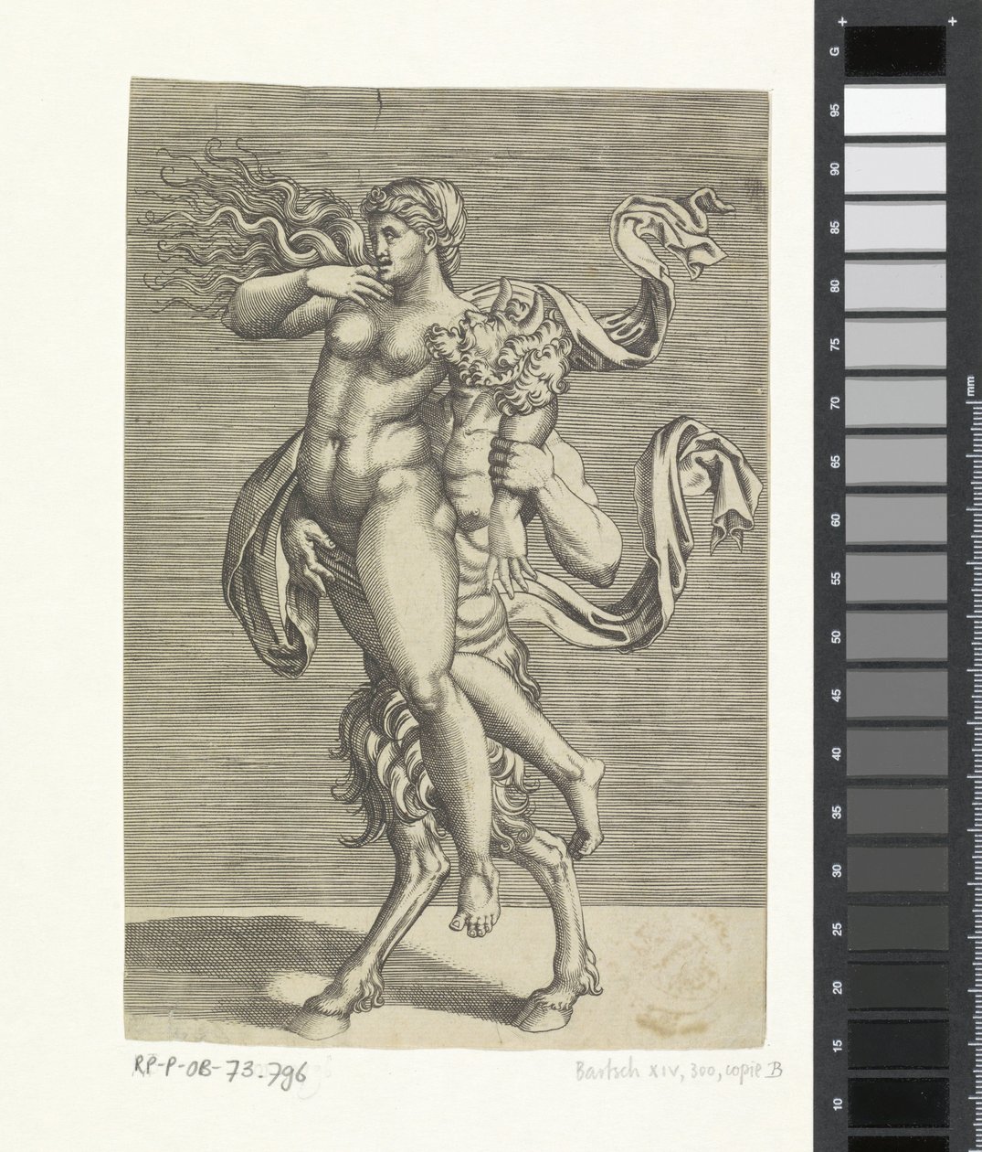 Satyr und Nymphe von Marco Dente