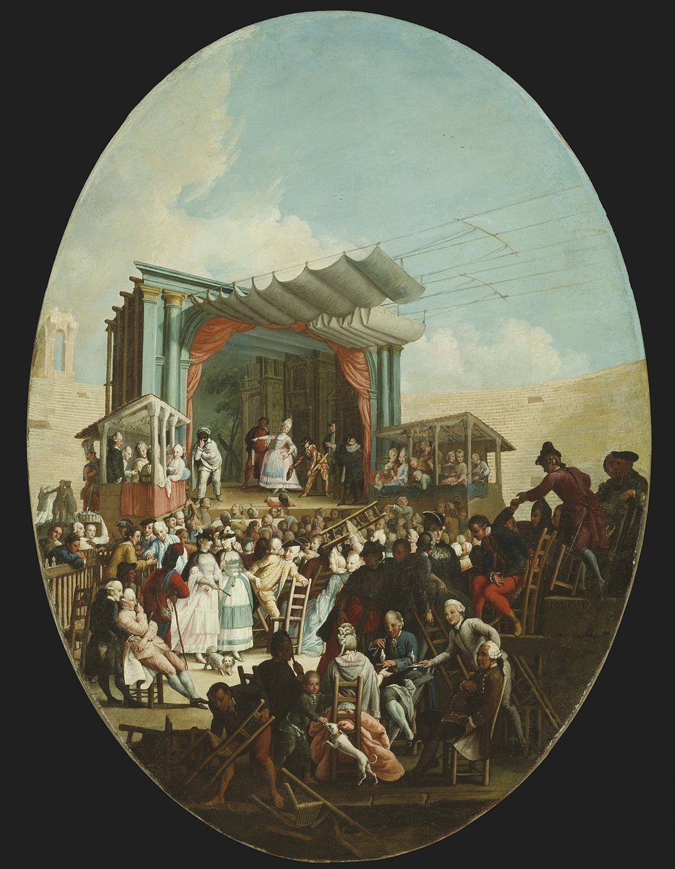 Eine italienische Komödie in Verona, 1772 von Marco Marcola